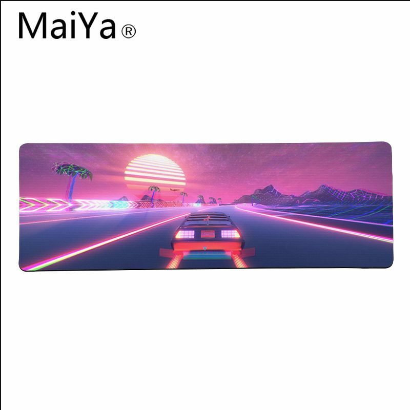 Vaporwave Style PC Gaming Mouse Pad Desk Keyboard Mat Retro 80's Synthwave