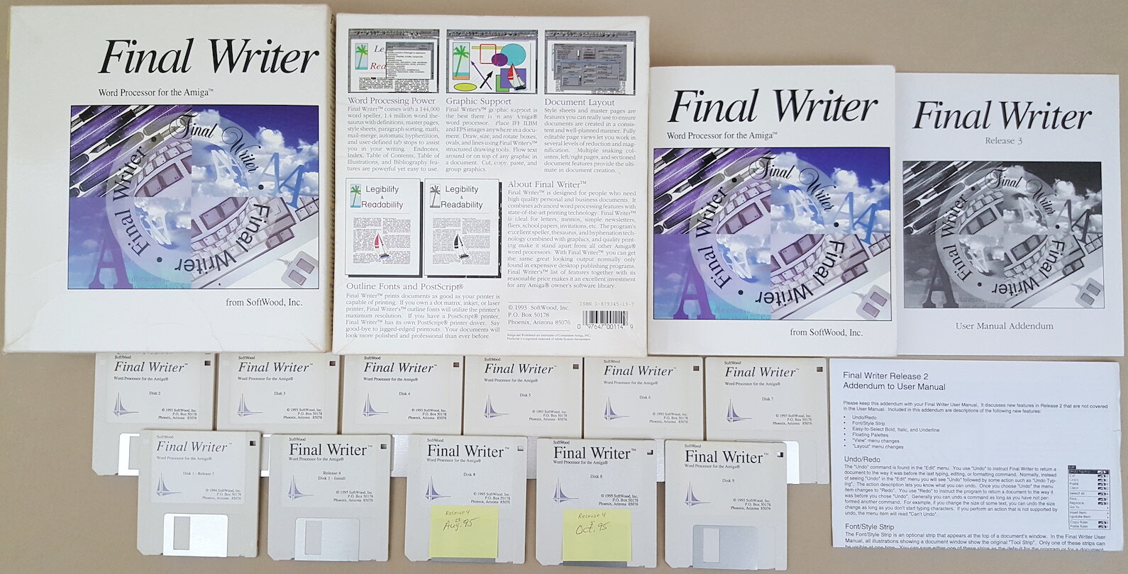 Final Writer Release 4 ©1994 SoftWood Word Processor for Commodore Amiga BOXED 1