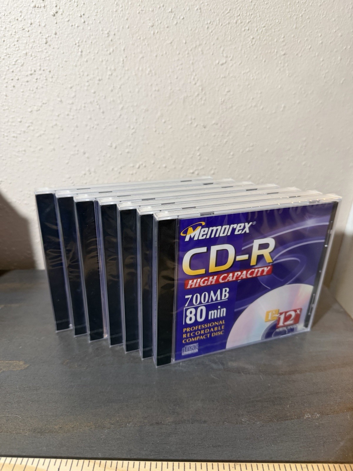Lot of 7 Memorex CD-R 700MB 80 Min 12x Professional Recordable Compact Discs New