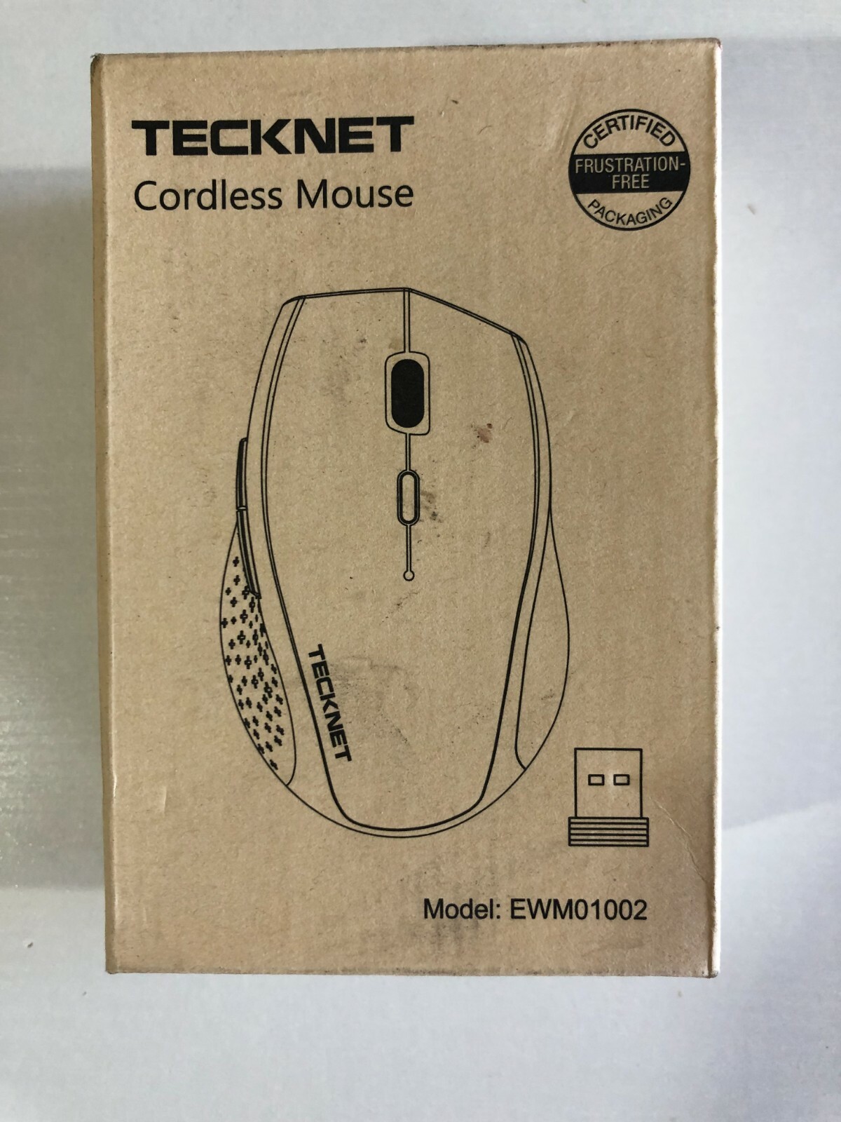 Tecknet - EWM01002 - CORDLESS MOUSE - Gray - NEW