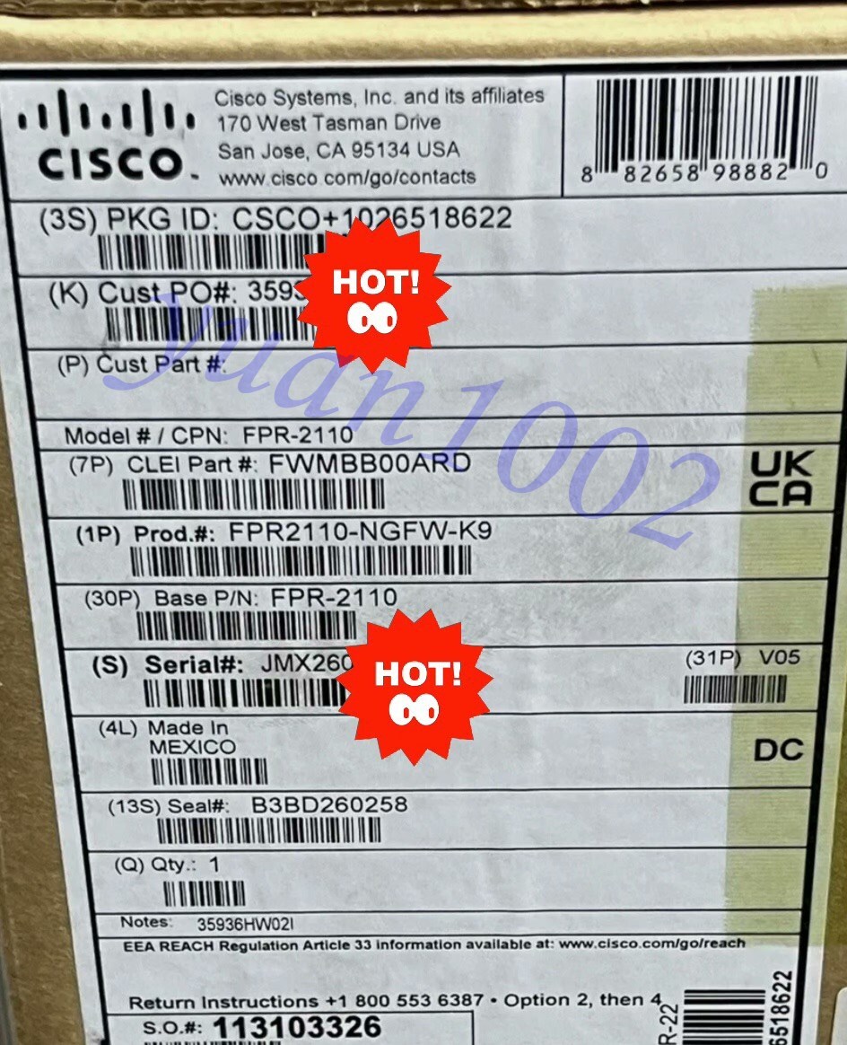 1PCS NEW CISCO FPR2110-NGFW-K9 firewall Fast FedEx or DHL