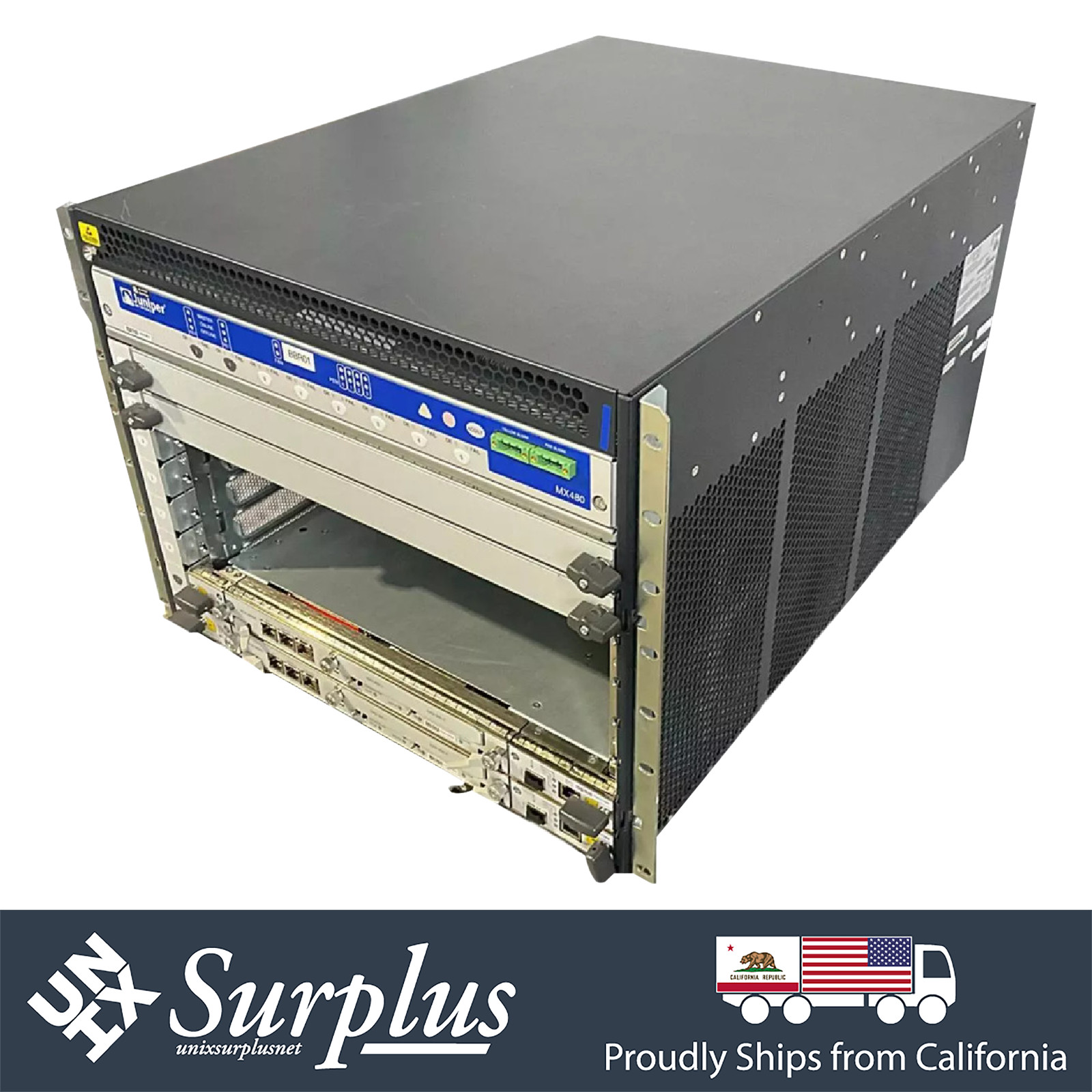 Juniper MX480 8U Router 2x MX-MPC2-3D 2x RE-S-1800X4 4x 2520W Redundant PSU