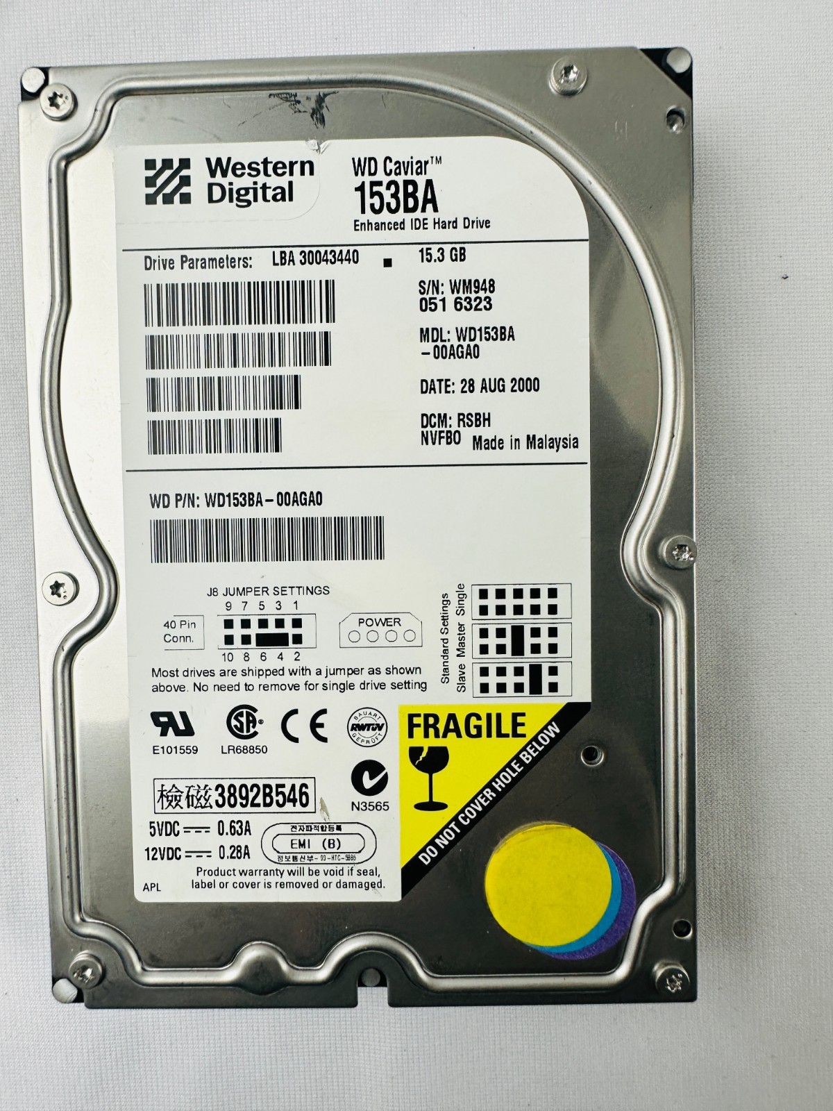 Western Digital WD153BA-00AGA0 Hard Disk Drive