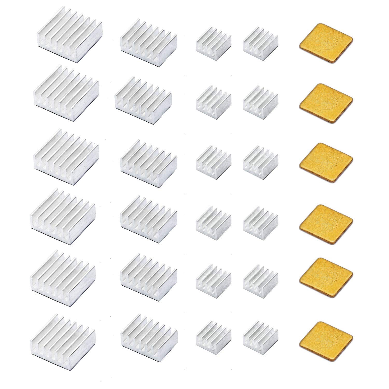 30 PCS Raspberry Pi 4 Heatsink Kit with Thermal Conductive Adhesive Tape