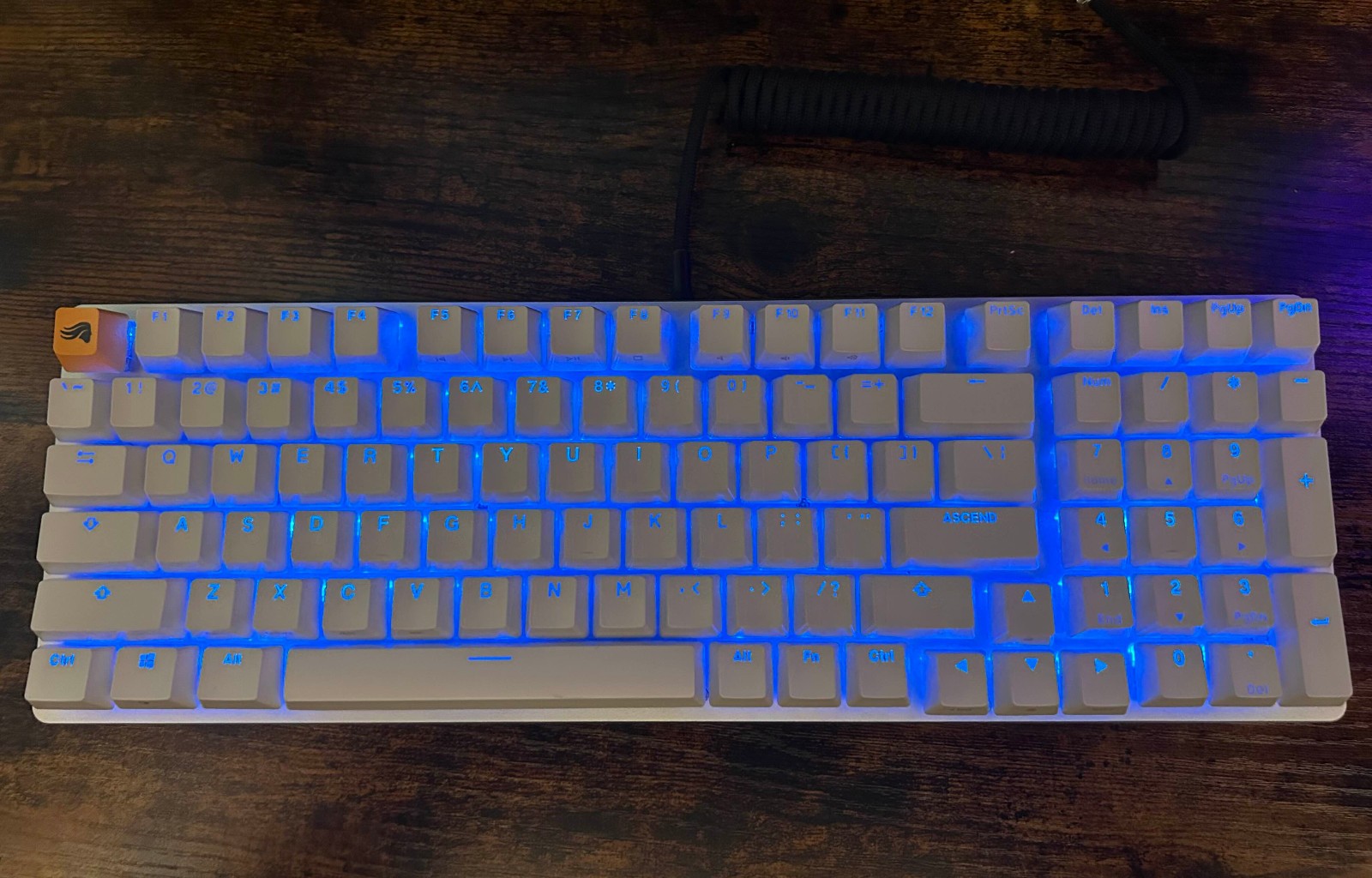 (Restored + Modified) Glorious GMMK2 Full Size Keyboard, White, MX Red Switch