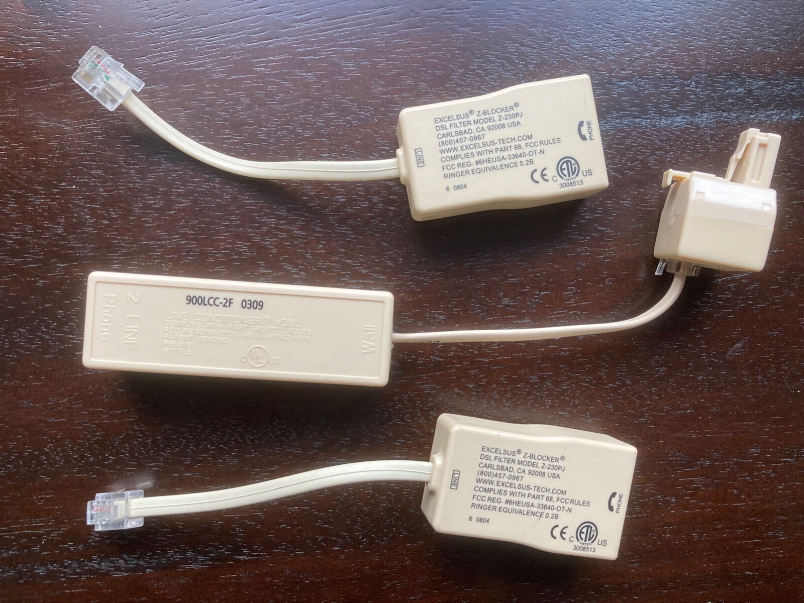 DSL Phone Line Filters 3-Pack Suttle 900LCC Excelsus Z-230PJ Untested As-Is