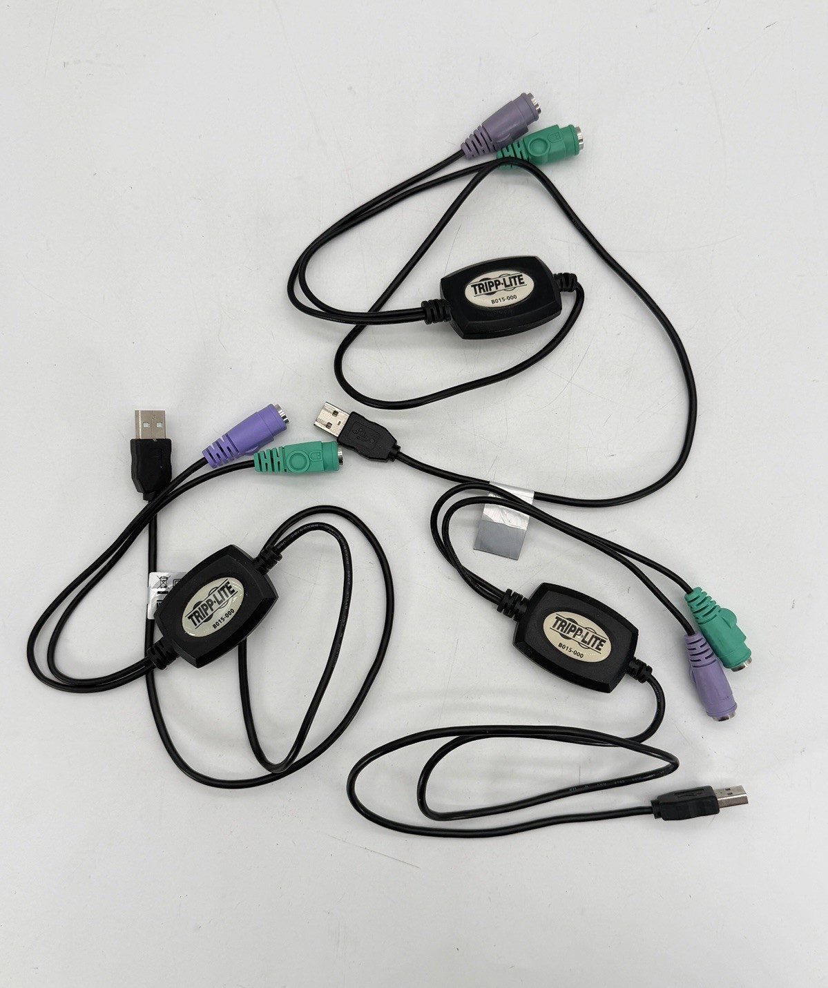 Tripp-Lite B015-000 KVM Adapter USB to PS/2 Keyboard Mouse Lot Of 3