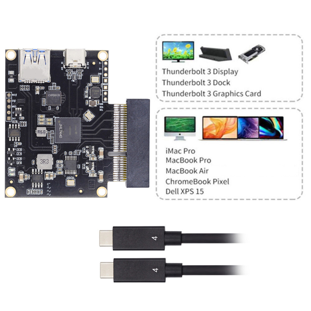 Cablecy Type-C USB4 40Gbps to PCI-E SSD 4x Graphics Card USB4.0 40Gbps JHL7440