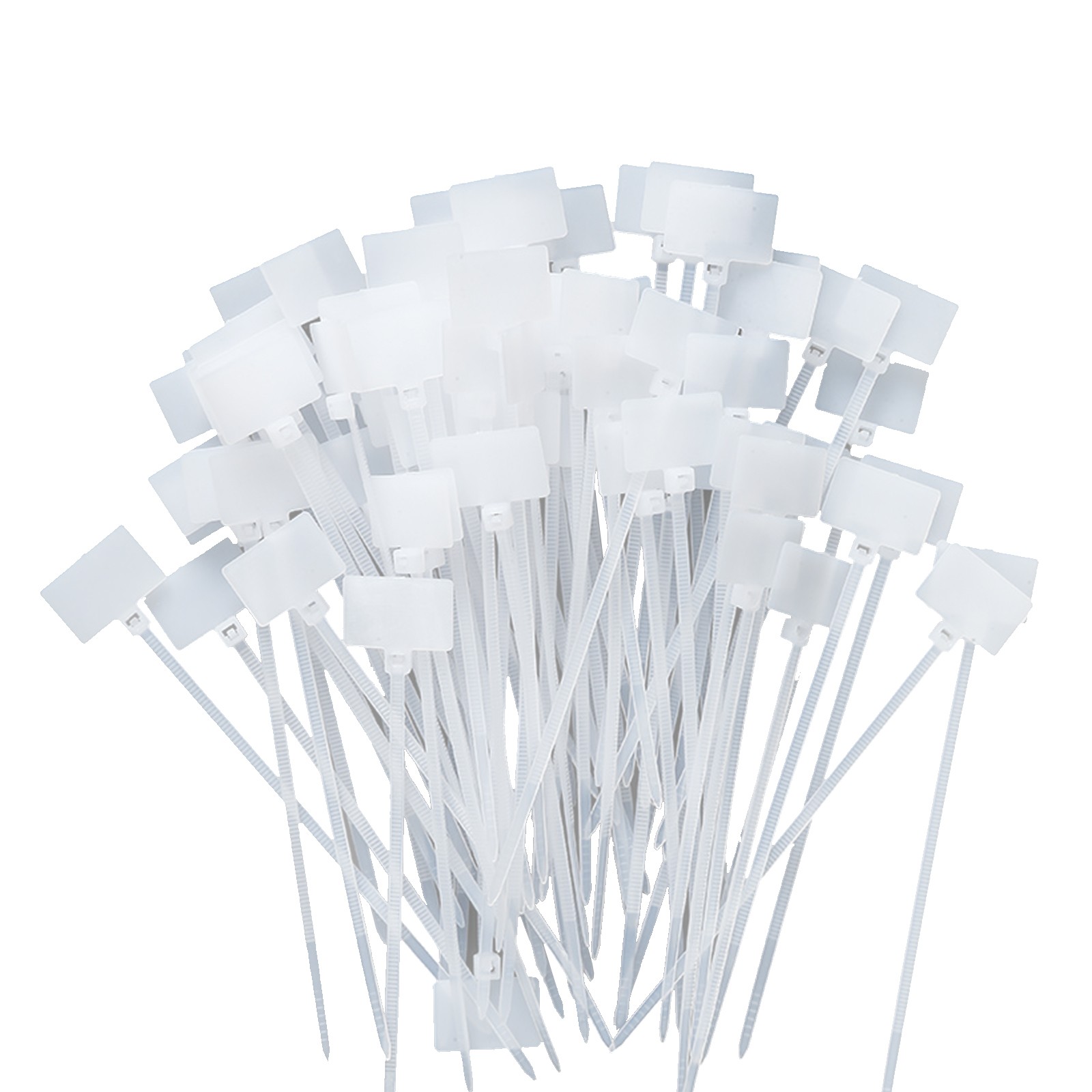 New 100Pcs Zip Ties Write on Ethernet RJ45 RJ12 Wire Power Cable Label Mark Tags
