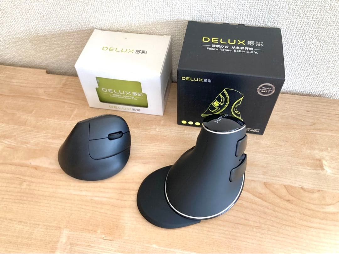DELUX Ergonomic Vertical Wireless Mouse 2-Pack M618Air GX M618 Plus Mint