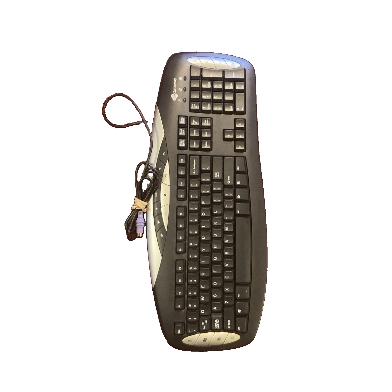 Gateway Keyboard KB-0401 Black Wired PS2 Vintage