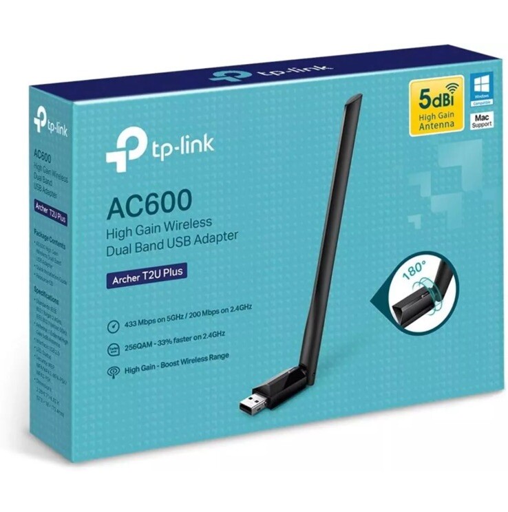 TP-Link USB Wifi Adapter for PC AC600Mbps (Archer T2U Plus) (OPEN BOX)