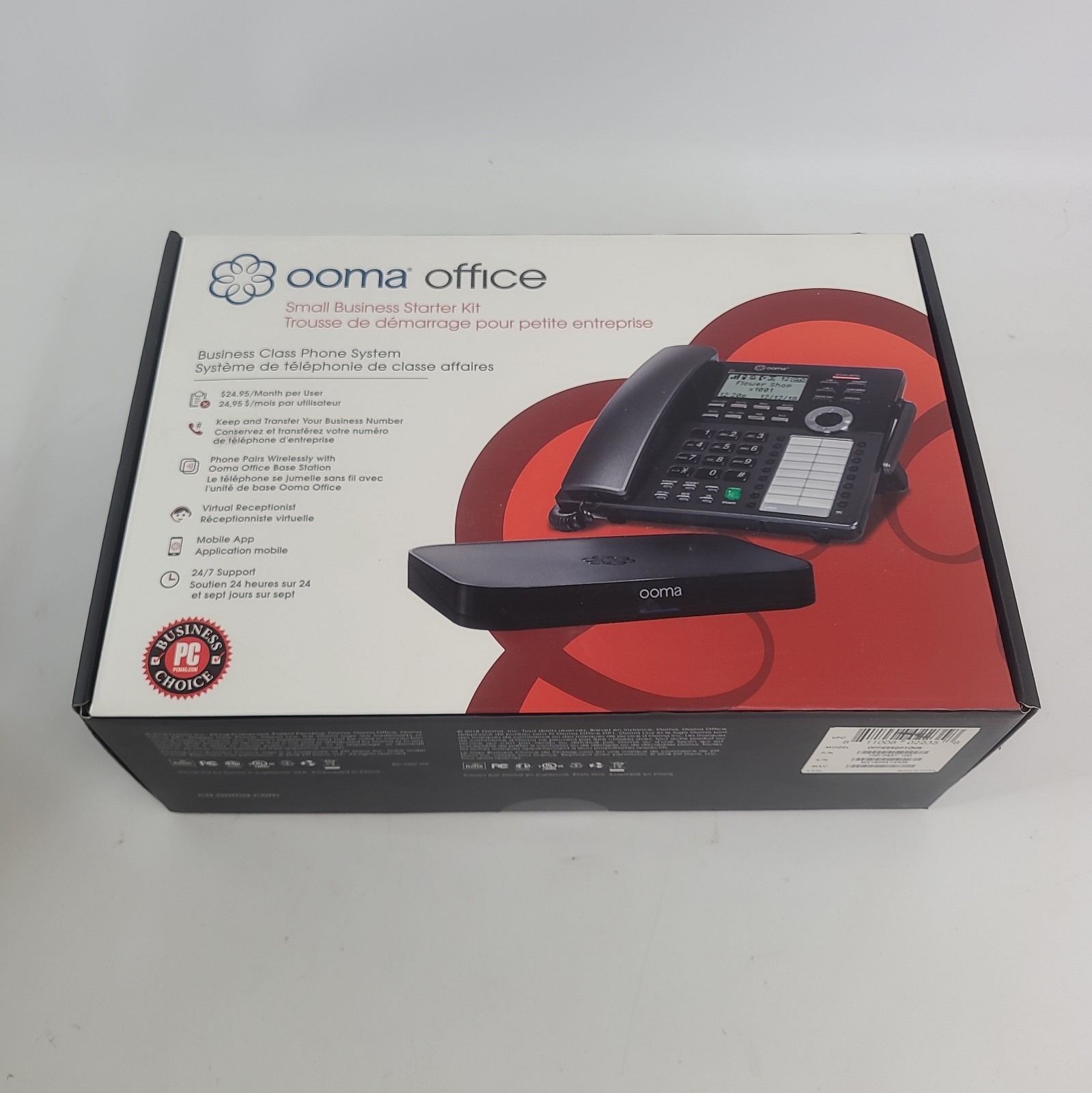 Ooma Office Small Business Class Starter Kit System Phone & Base Station
