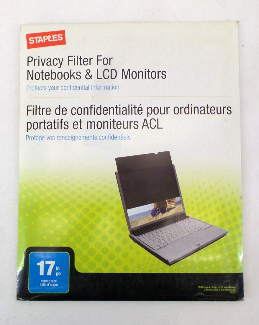 Staples 18291 Privacy Filter for Laptops or Monitors 5:4 Aspect