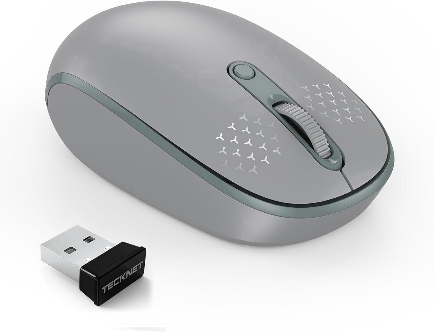 Tecknet Wireless Computer Mouse, Quiet Click, 4 Buttons, Adjustable