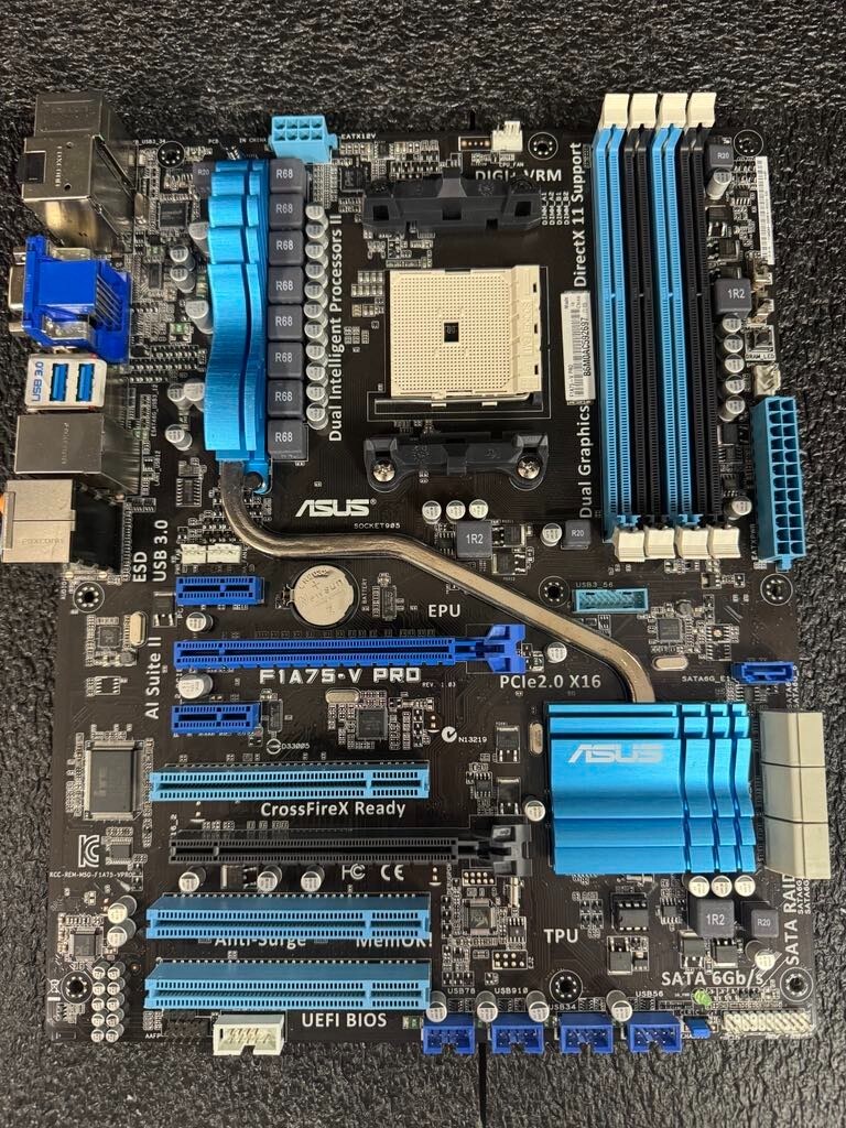 Asus F1A75-V PRO FM1 AMD A75 DDR3 Socket FM1 ATX Motherboard