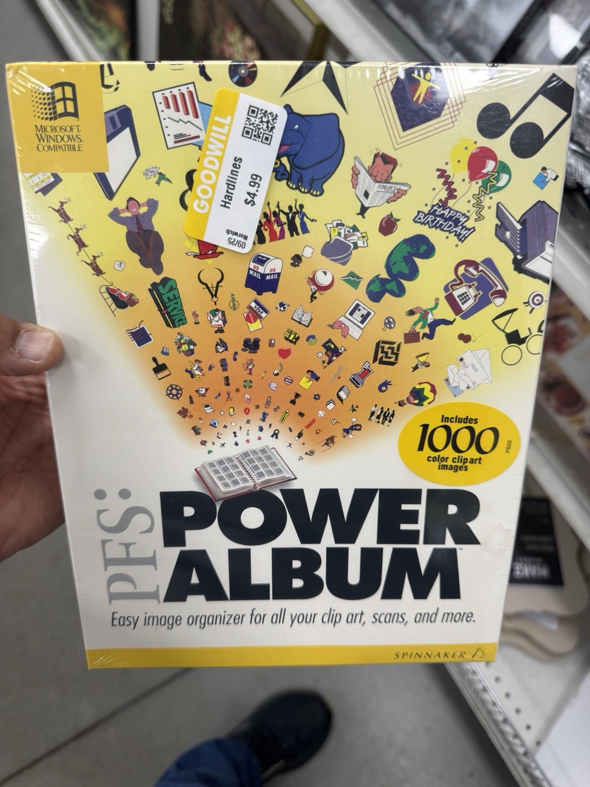PFS PowerAlbum Vintage Windows PC Software 1000 Clip Art Images Sealed Spinnaker