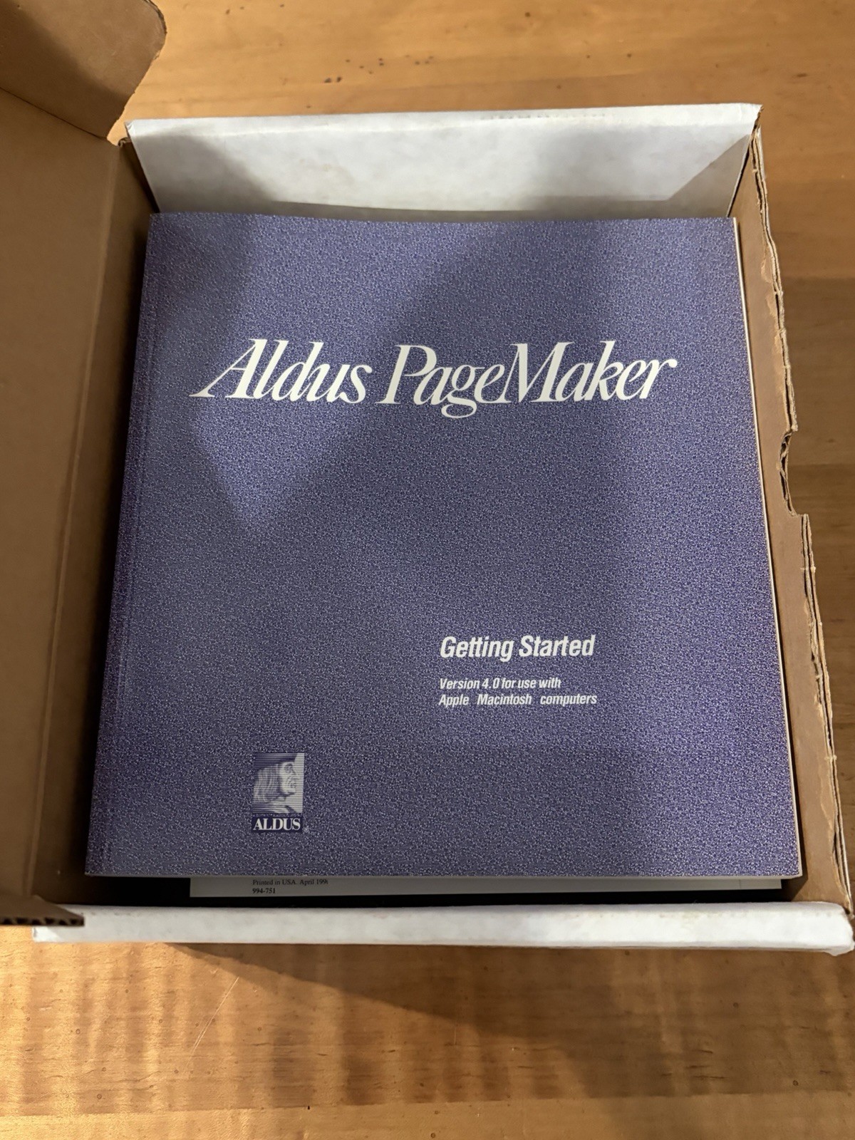 Aldus PageMaker 4.0/4.2 Macintosh Vintage Software 8 Floppy Disks Manuals Box