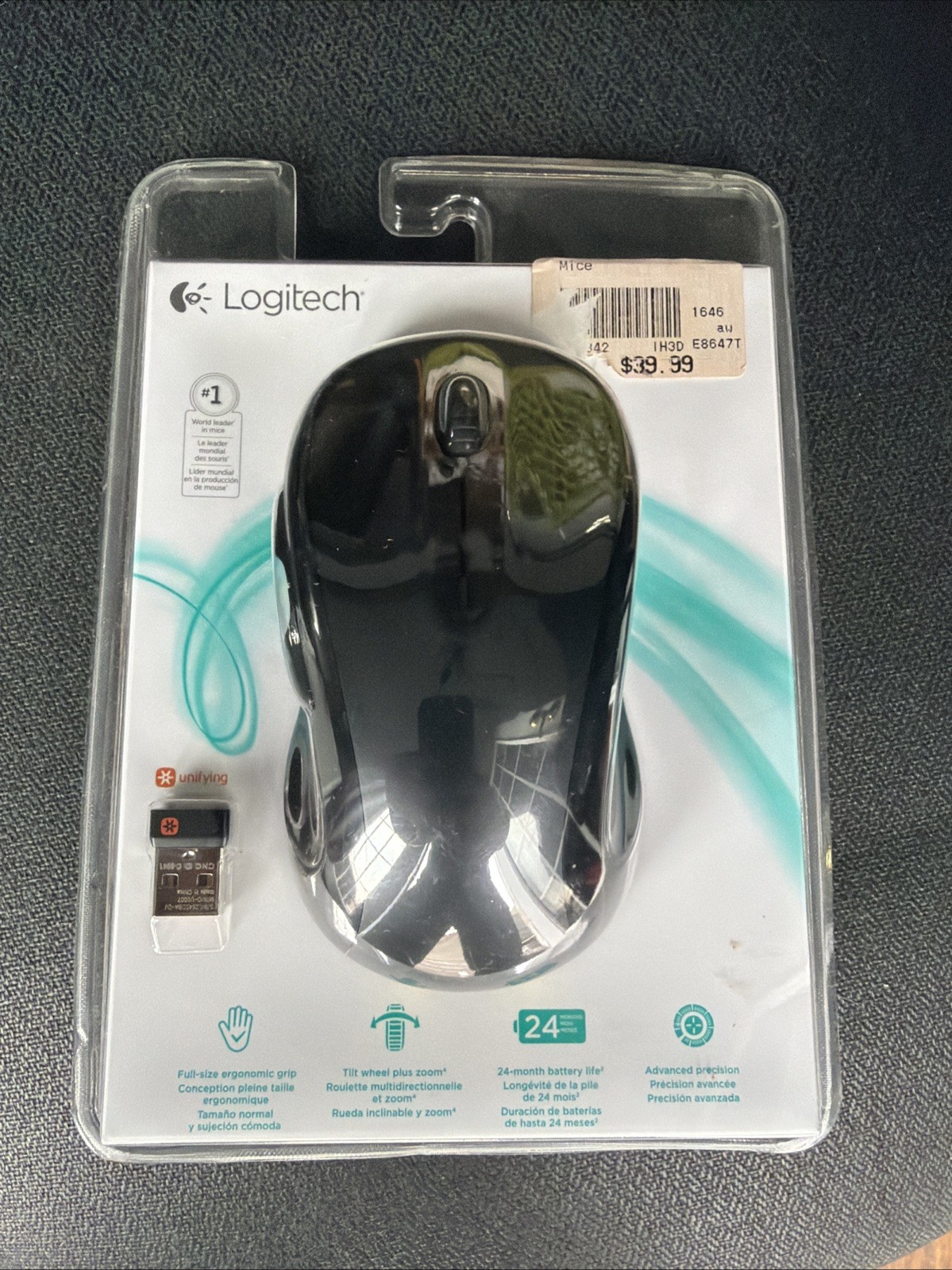 Logitech M510 Wireless Mouse Black 910-001822 NEW