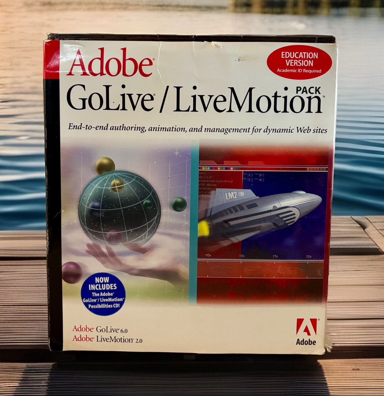 Adobe GoLive 6.0 & LiveMotion 2.0 For Mac - Complete In Box - Academic/Edu