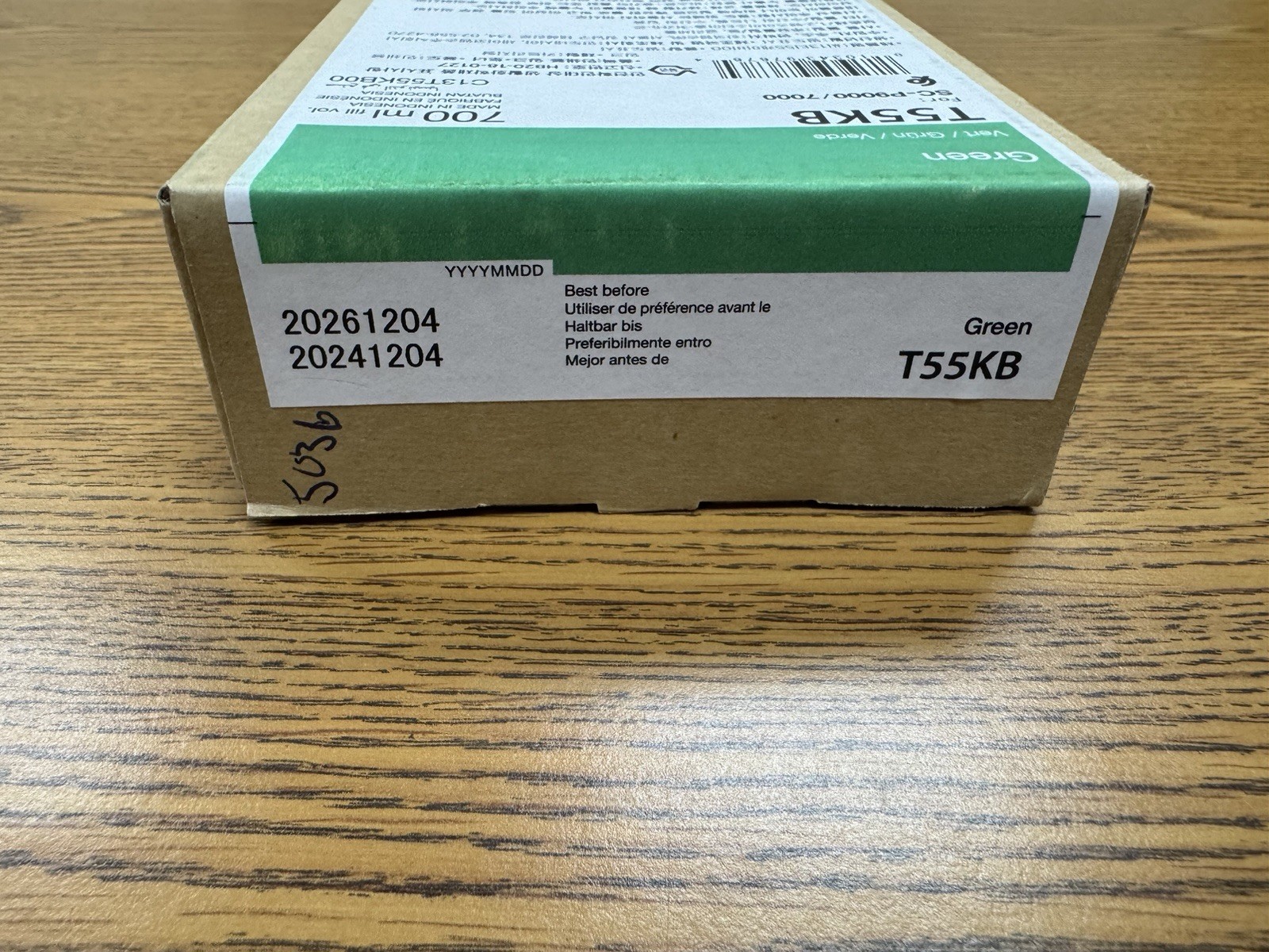 Epson Genuine T55KB/C13T55KB00 Green Ink 700ml - Expiration date 12/04/2026