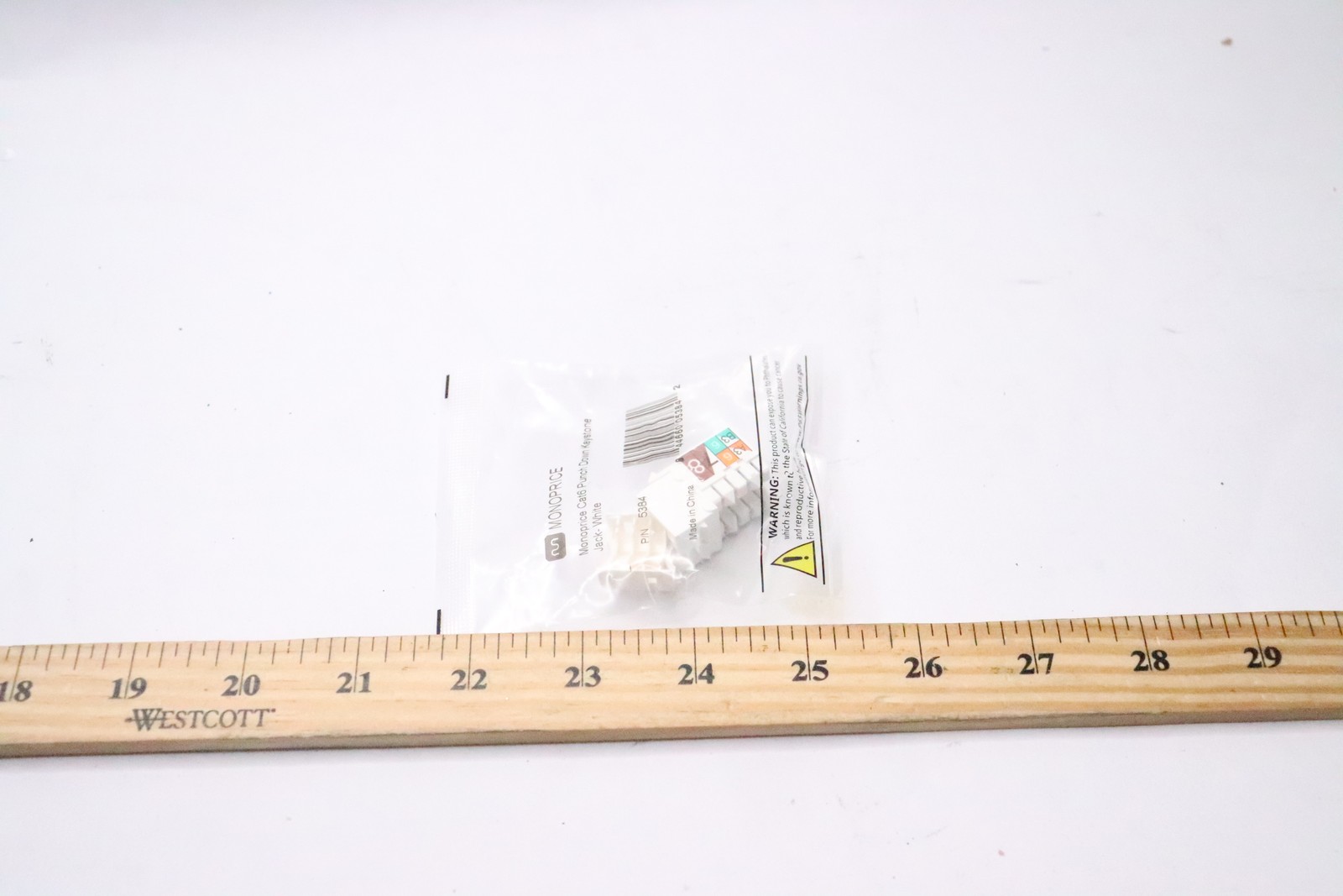 Monoprice Cat6 Punch Down Keystone Jack White 5384