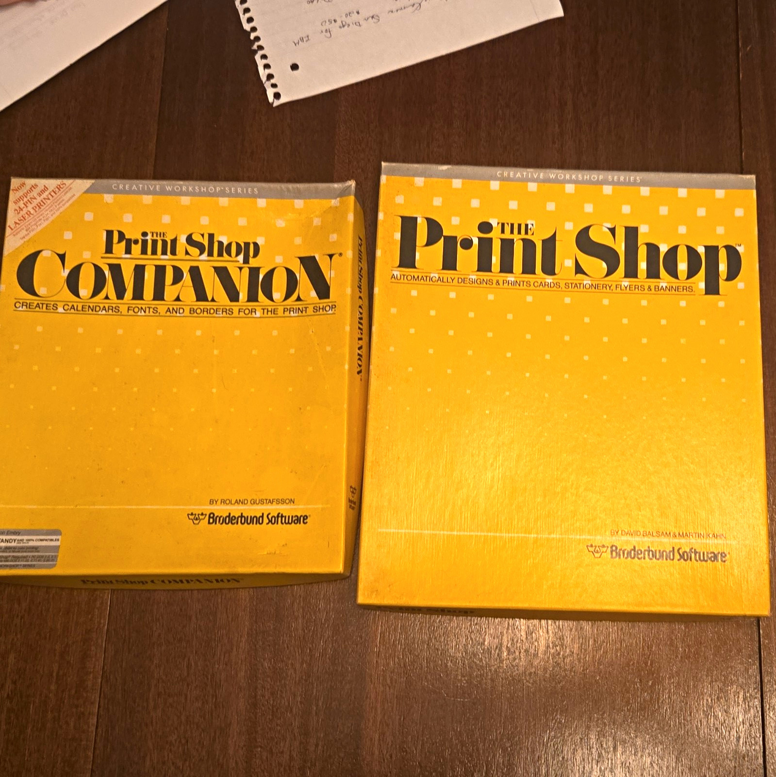 Broderbund The Print Shop + Print Shop Companion Box Set 5.25" Floppy IBM PC