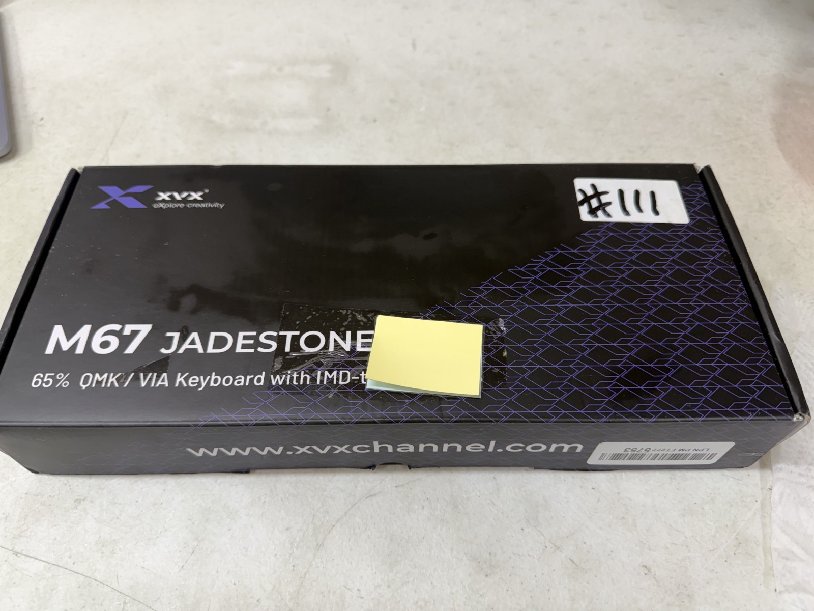 XVX M67 JadeStone Mechanical Keyboard Spider Web Design Tri Connection