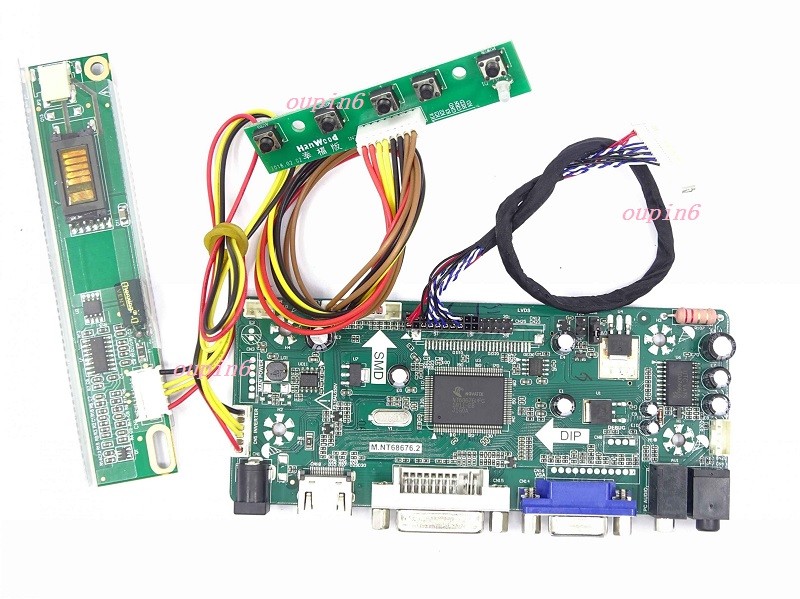 NT68676(HDMI+DVI+VGA) LCD Controller 20pin Cable Kit for LTN133W1-L01 1280X800