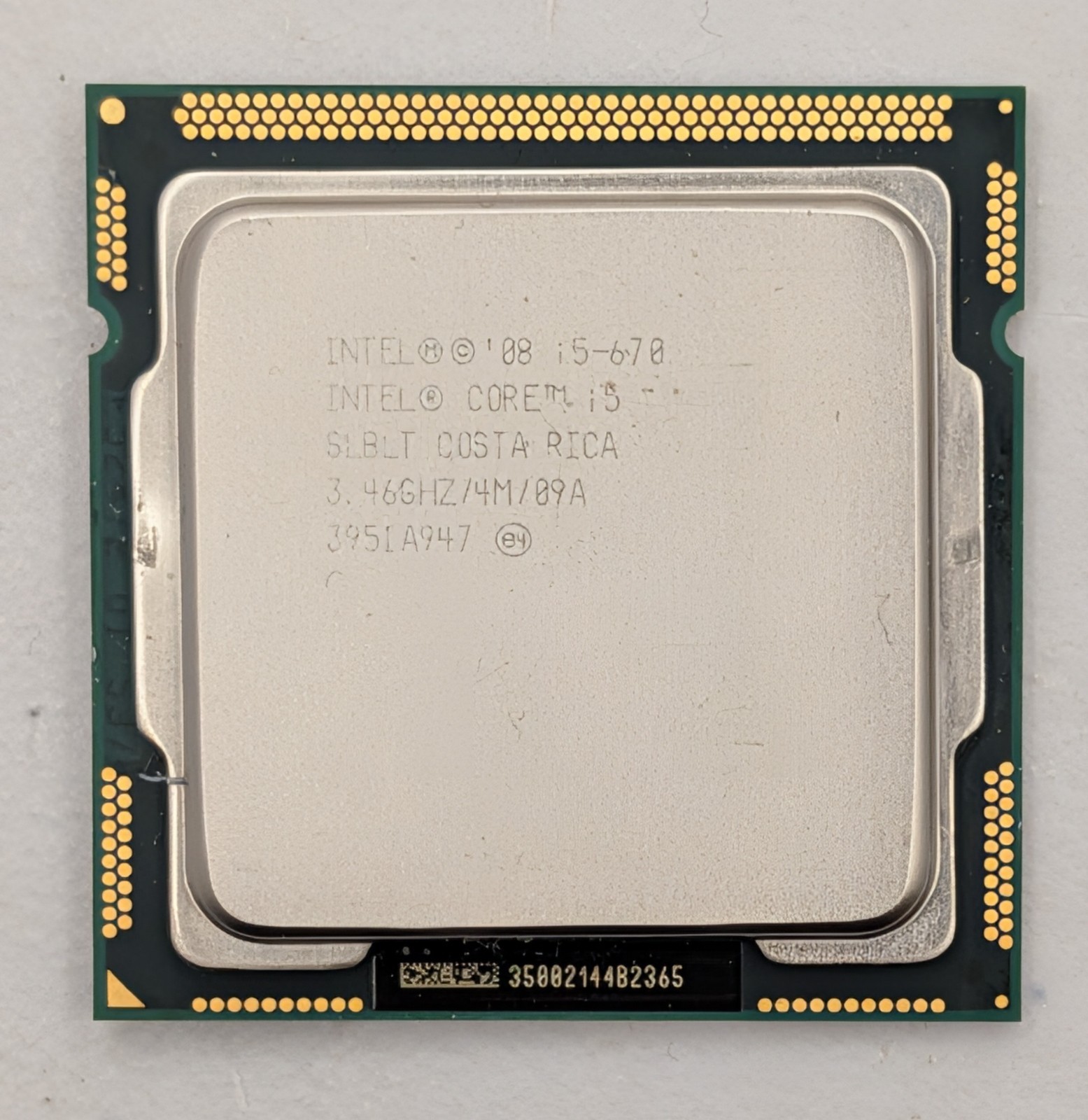 Intel Core i5-670 3.46GHz SLBLT 2-Core LGA-1156 Desktop CPU Processor 3.73GHz