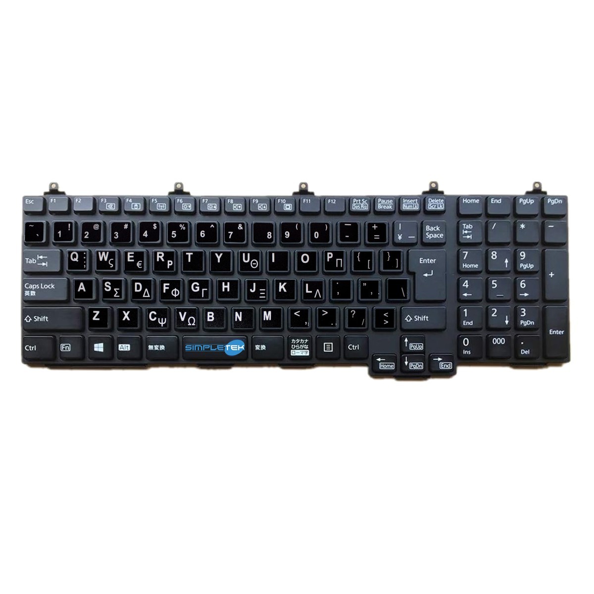 Fujitsu Original Keyboard With Stickers Layout QWERTY Greek A552 A553 A572_