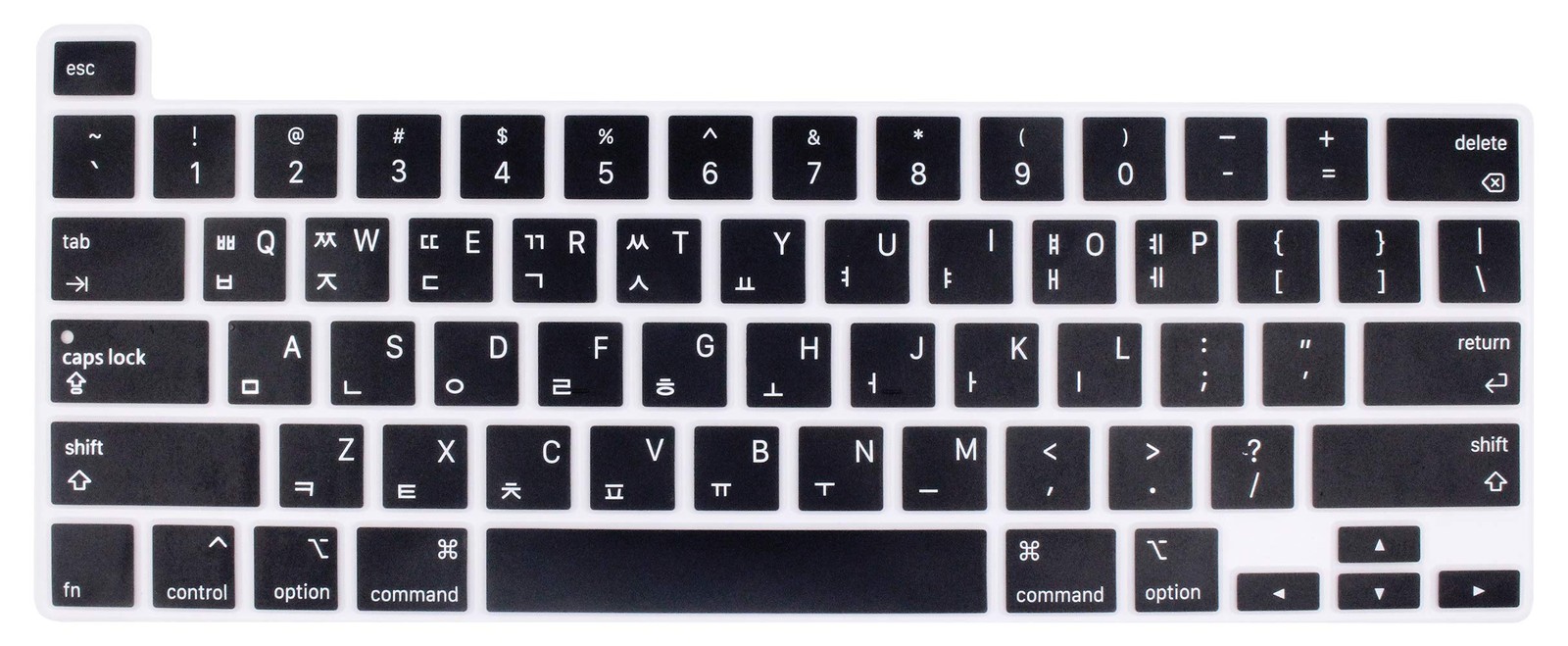 Korean Language Silicone Keyboard Cover Skin Compatible with 2020 2019 MacBook P