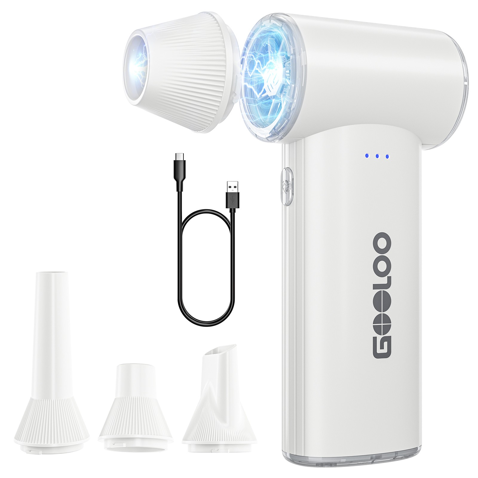 GOOLOO F3 Compressed Air Duster, 3-Speed Adjustable Air Blower for Cleaning US