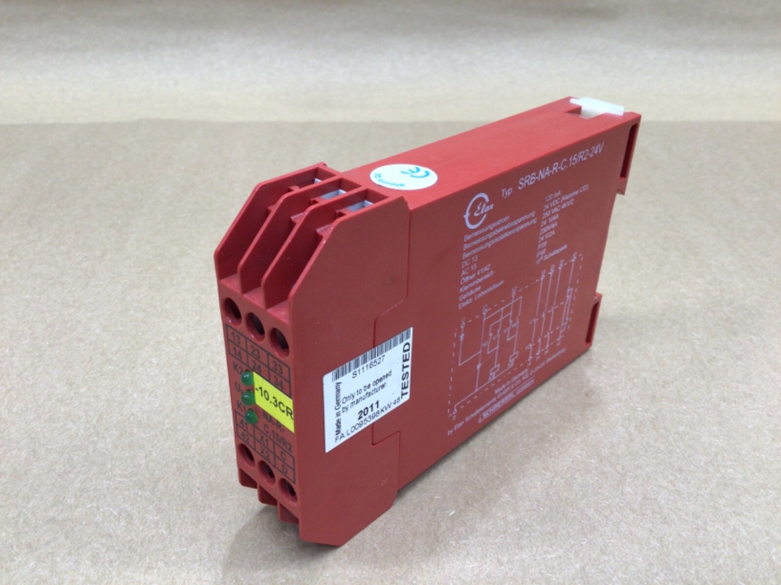 SCHMERSAL SRB-NA-R-C.15/R2-24V SAFETY RELAY #400925IAC