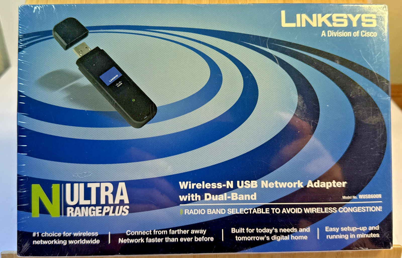 Linksys Wireless-N Usb Network Adaptor with Dual-Band Model - WUSB600N