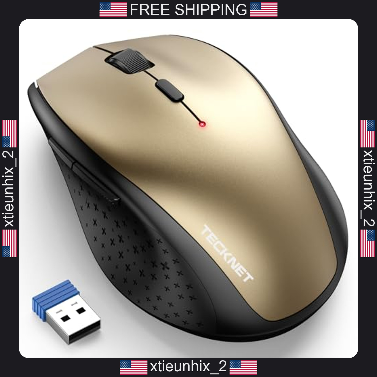 Wireless Mouse 2.4G Ergonomic Computer Mouse with 4800 DPI