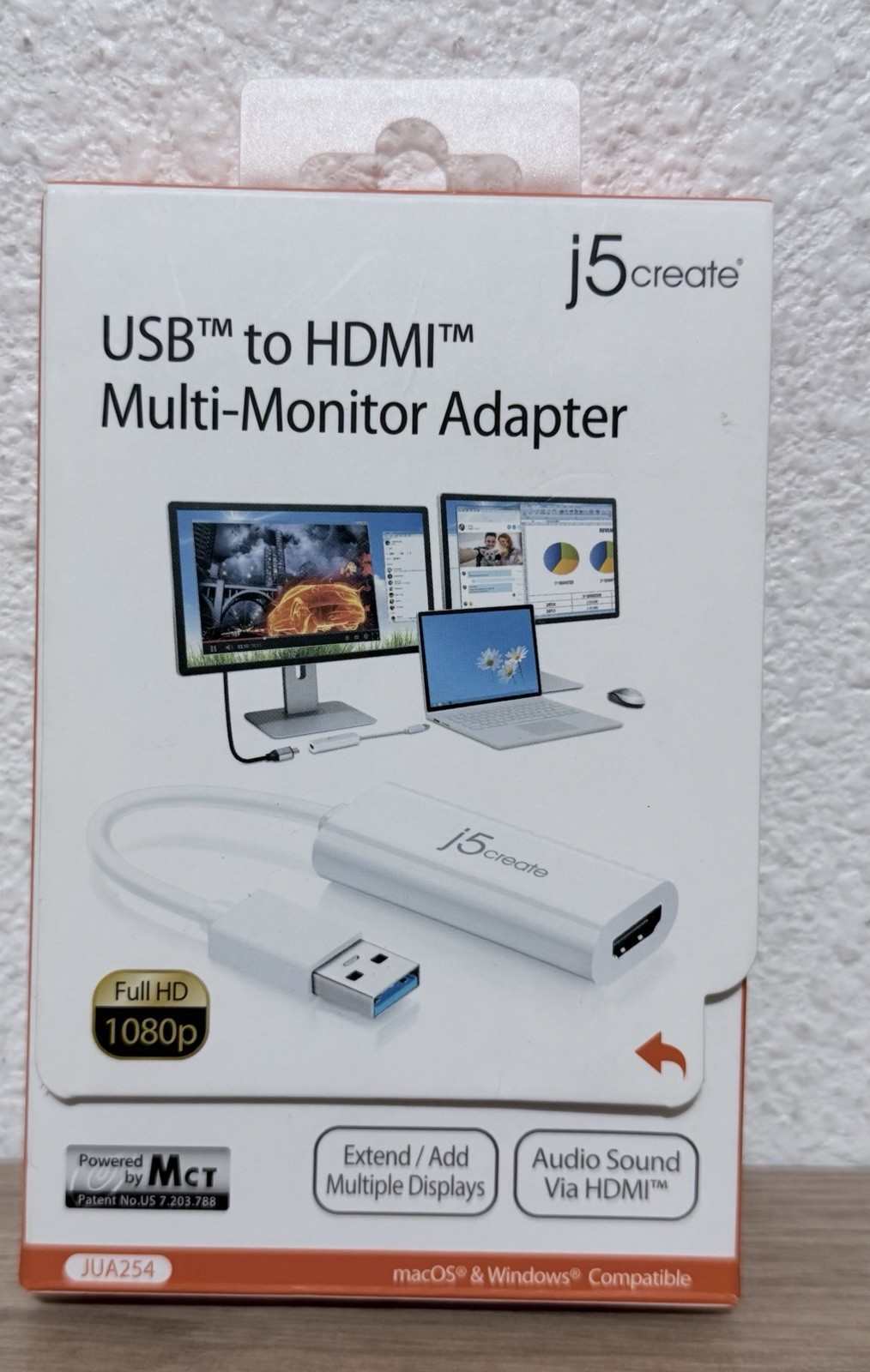 j5 Create JUA254 USB A to HDMI Multi Monitor Adapter 1080p Open Box