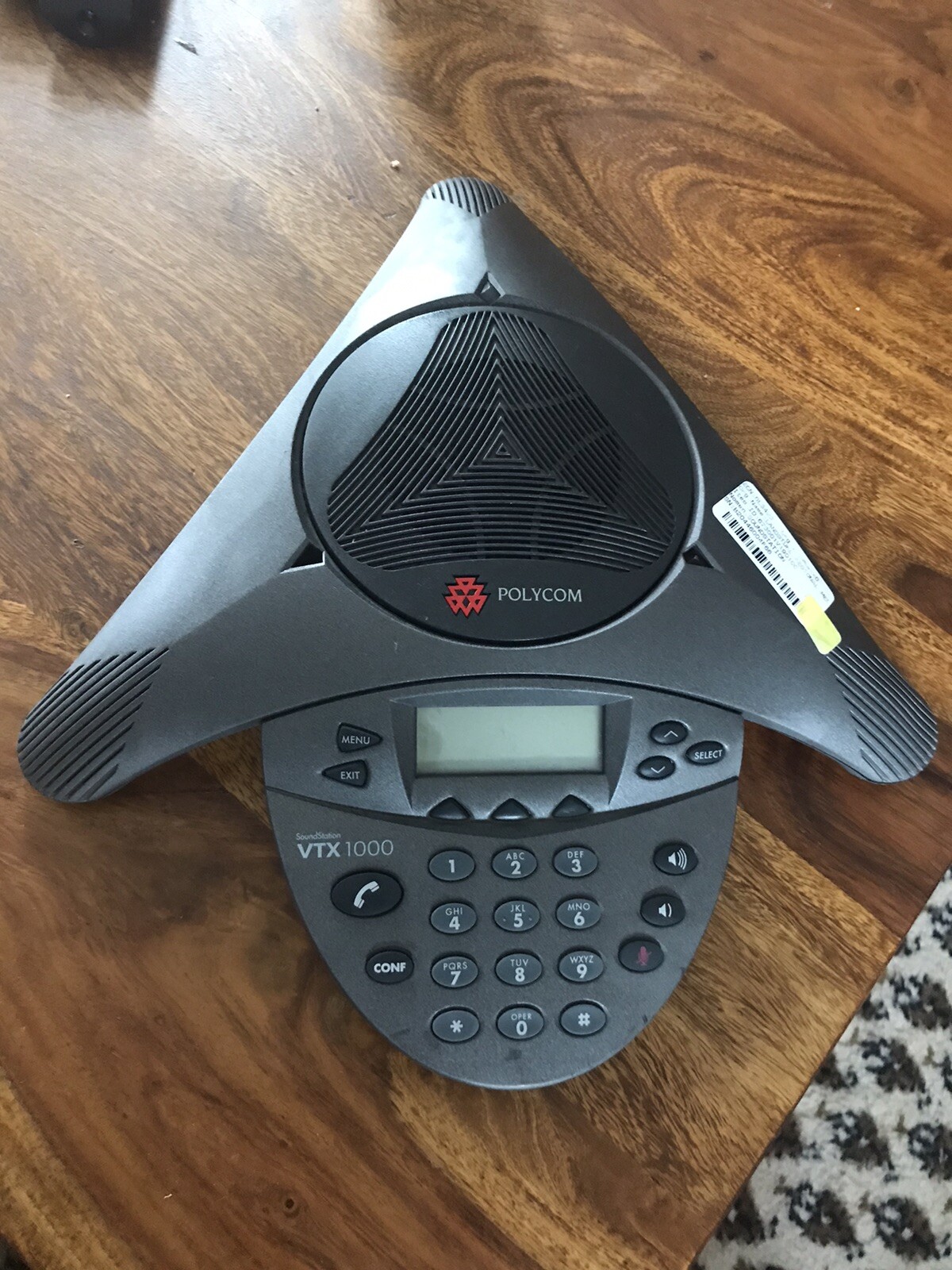 Polycom SoundStation VTX1000 Used Conference Phone Black 3 Line RJ-11