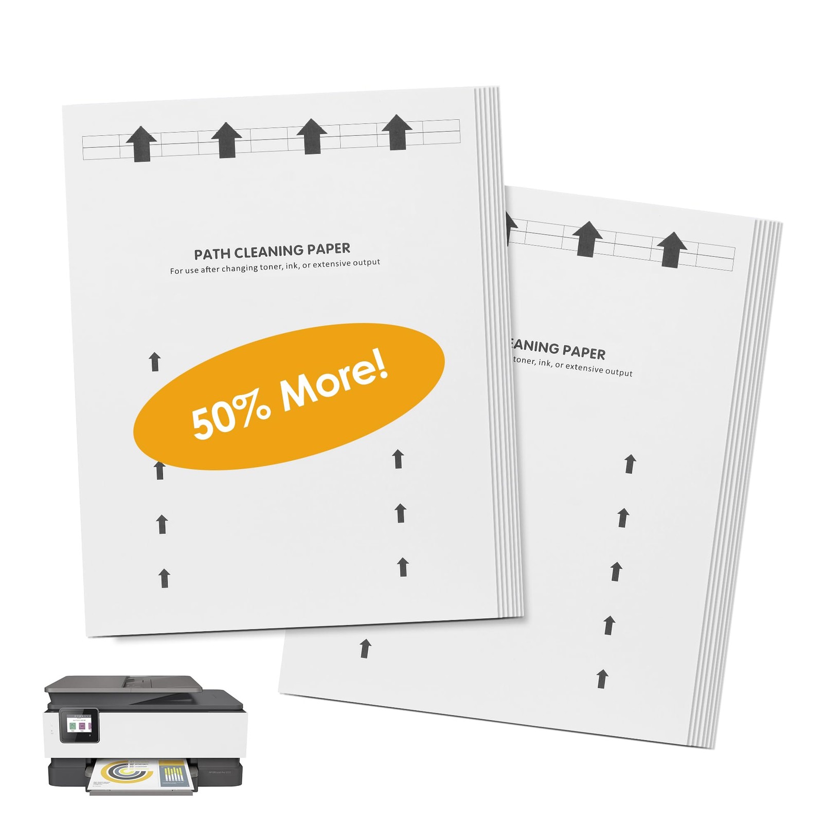 Printer Cleaning Sheets, Letter Size, 15-Pack for Laser & Inkjet