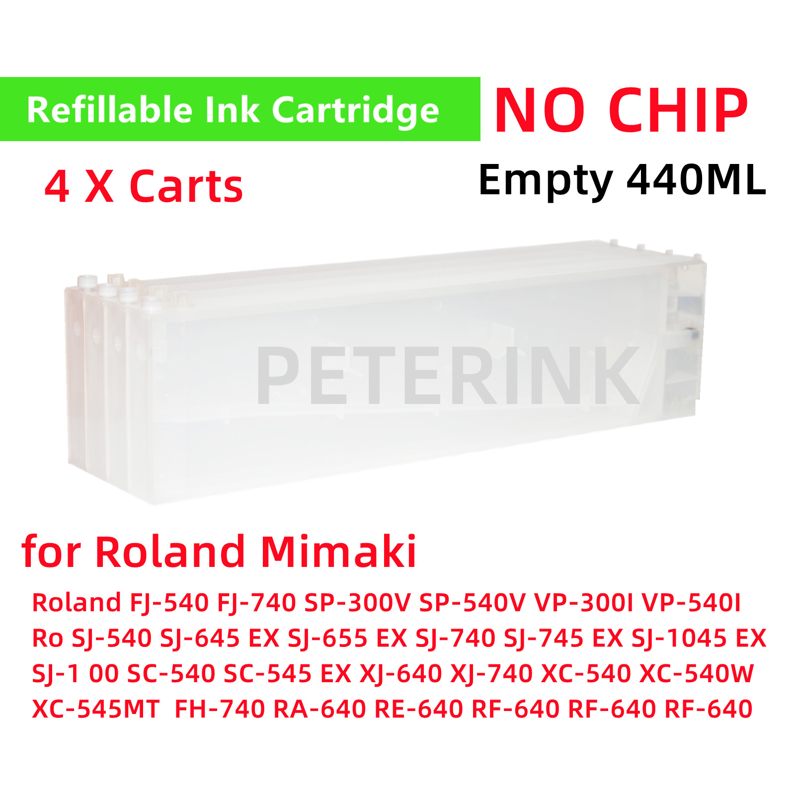 Empty 440ML Refillable Ink Cartridge for Mimaki UJF-6042 UJF 6042 Printer
