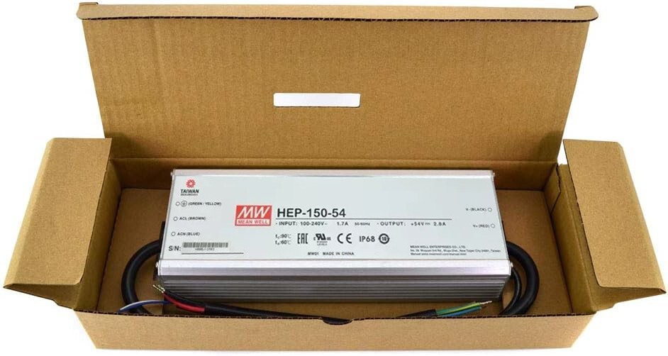 Mean Well HEP-150-54 150W AC/DC Switching Power Supply 54 VDC 90 to 305 VAC 127