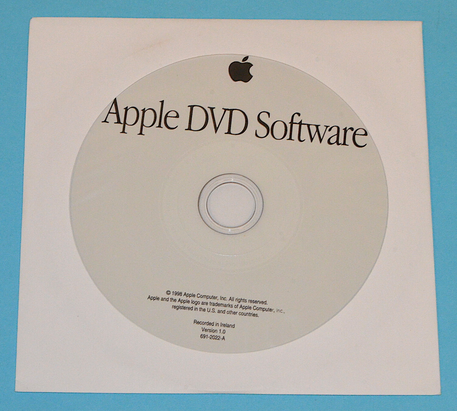 *Vintage Apple Software* 1998 Apple DVD Software CD Ver. 1.0 *Used* 691-2022-A