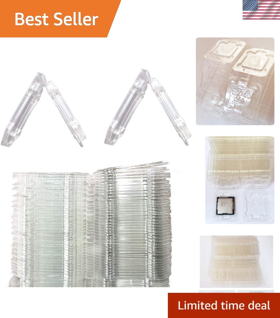 50PCS Computer CPU Case Tray Packaging Clamshell for Intel /1151/1155 /1156 i...