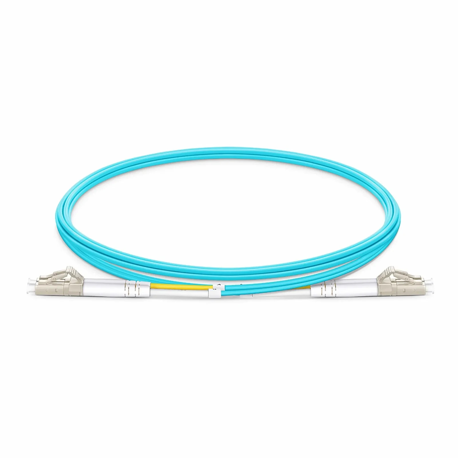 LC-LC 5m OM3 50/125 Multimode Duplex Fiber Patch Cable Aqua 10G 40G