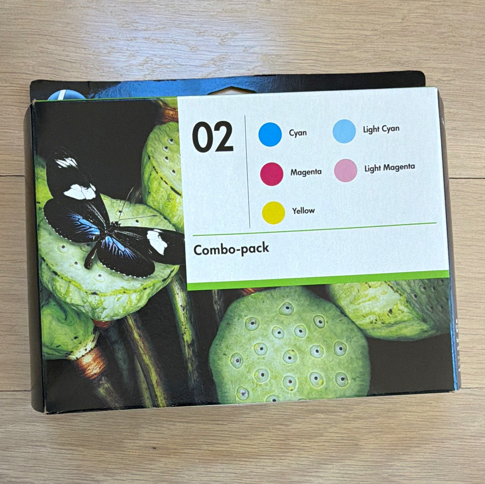 HP 02 Combo-Pack Genuine/Original Inkjet Cartridges Cyan/LC/M/LM/Y
