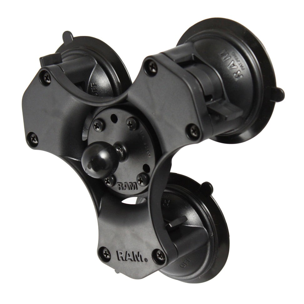 RAP-B-365-224-1U  RAM Twist-Lock Triple Suction Cup Ball Base -...