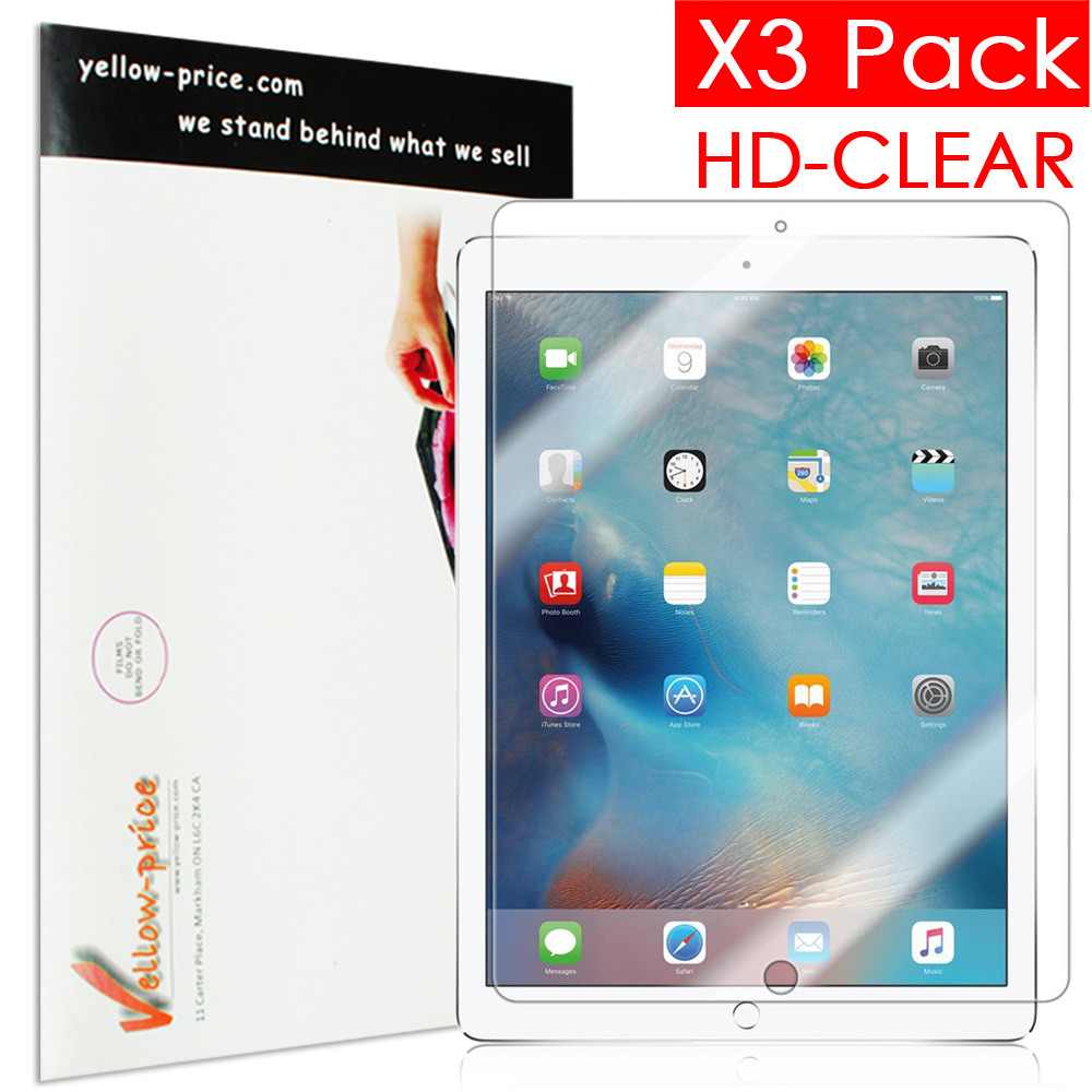 3 PCS HD CLEAR LCD SCREEN PROTECTOR SCRATCH SAVER FOR 2018 NEW iPAD PRO 12.9"