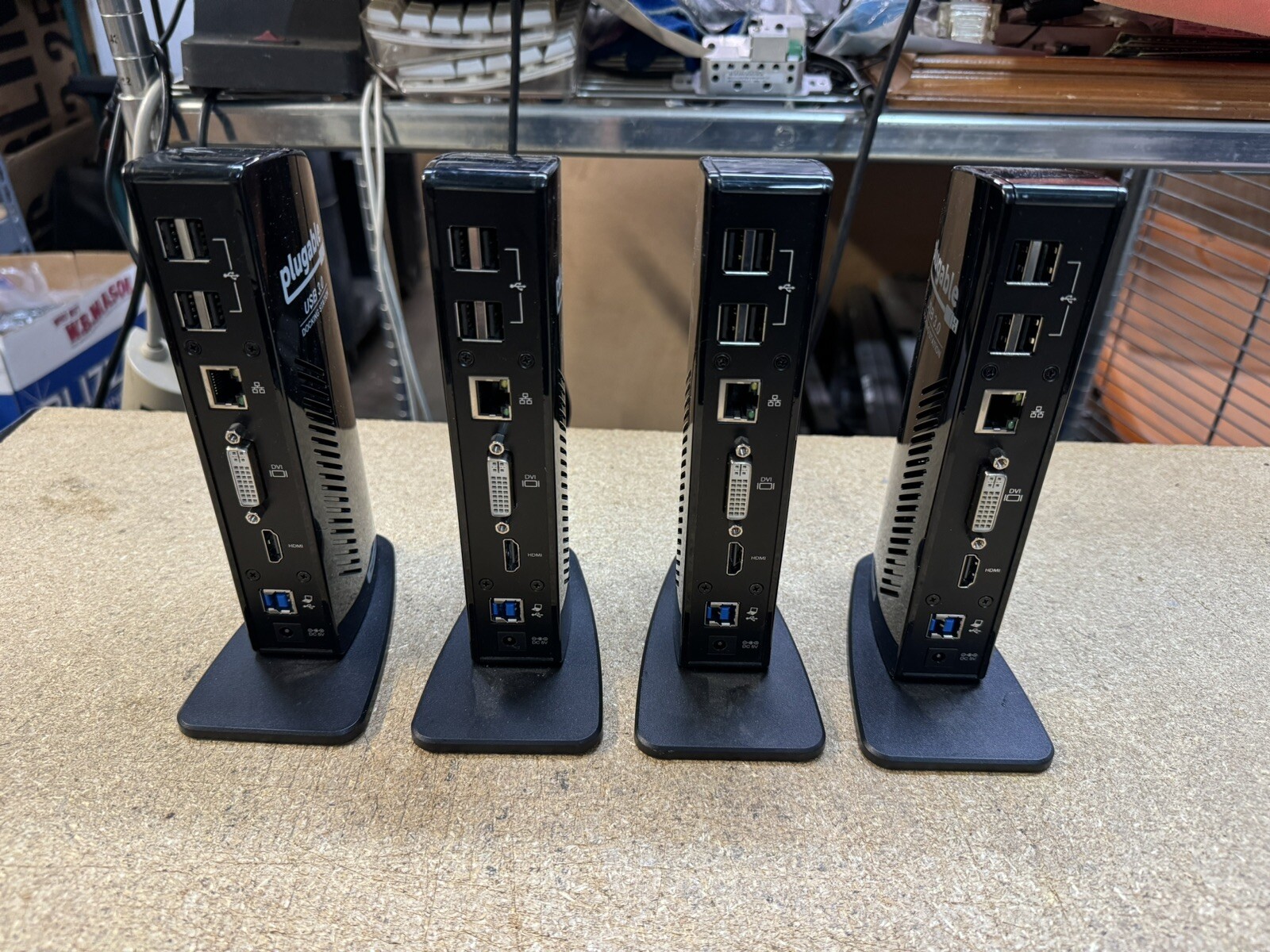 4 x Plugable USB 3.0 Docking Station Tested Works UD-3900 LOT 4