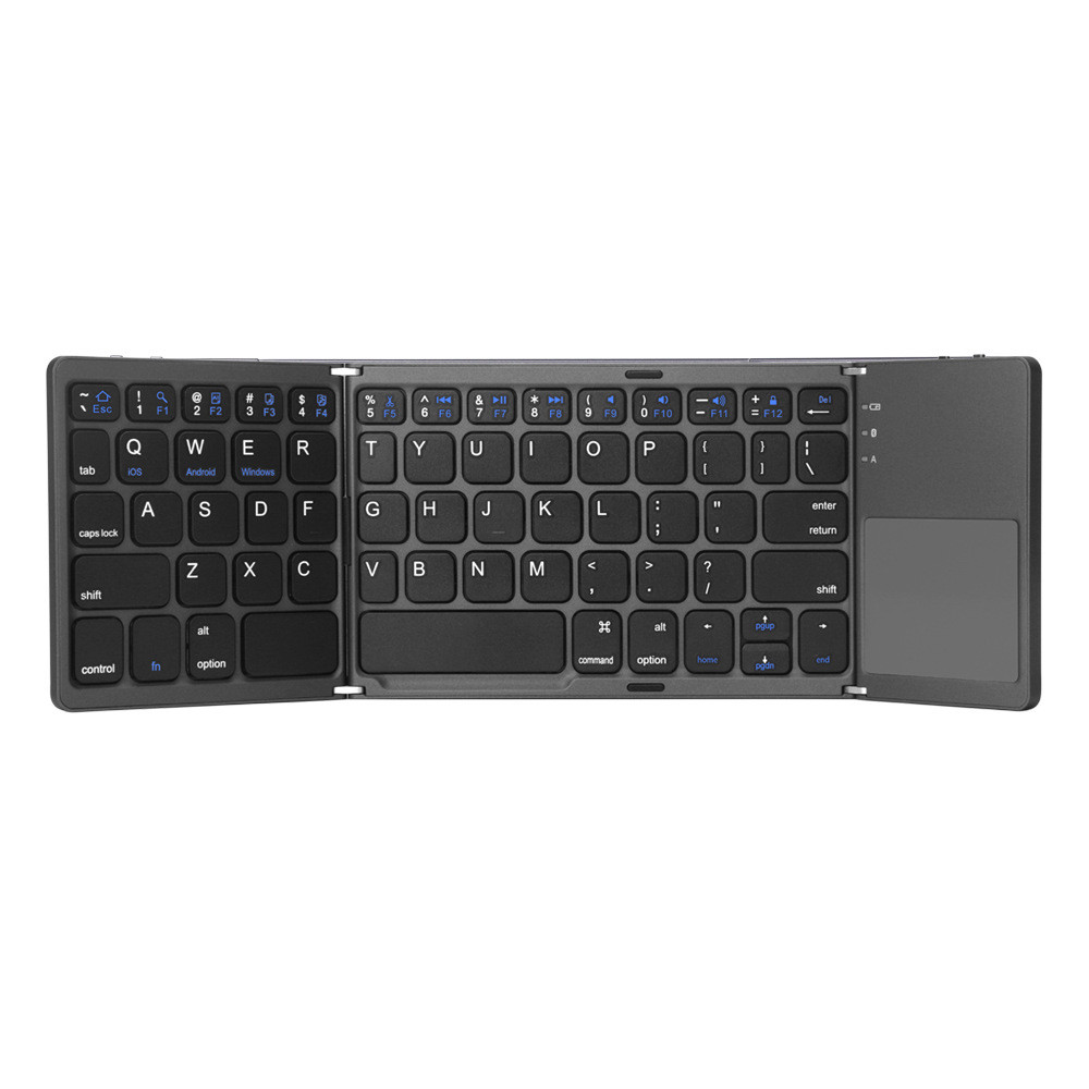 Comfortably Anywhere with Ultra-thin Tri-fold Folding Touch English Keyboard