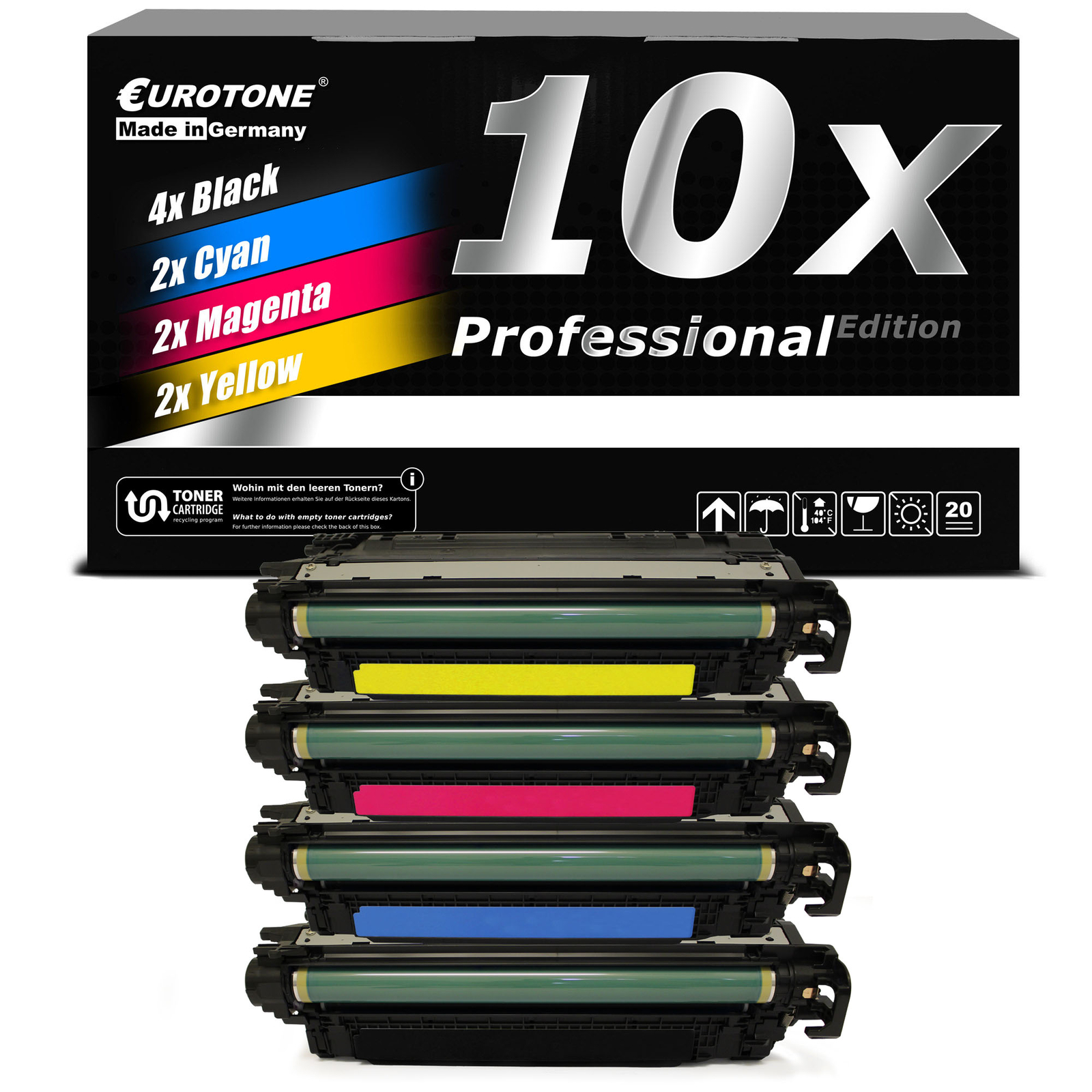 10x Eurotone PRO Toner For HP Color LaserJet Enterprise M-750-XH M-750-DN